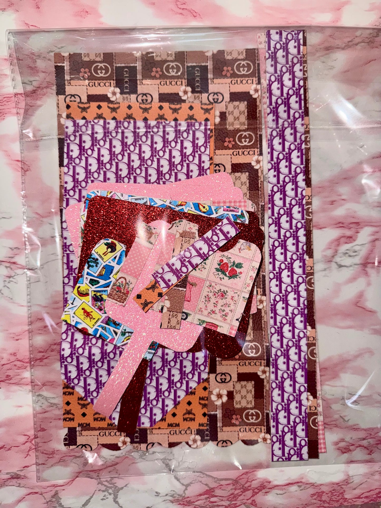 Mystery pre cut mystery wallet kit