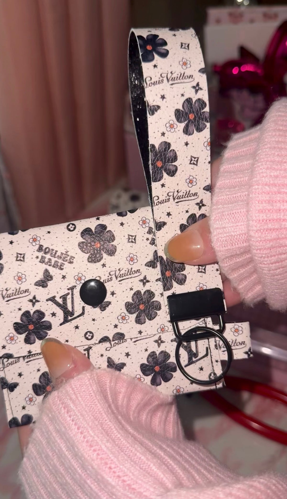 Mini wallet and keychain set