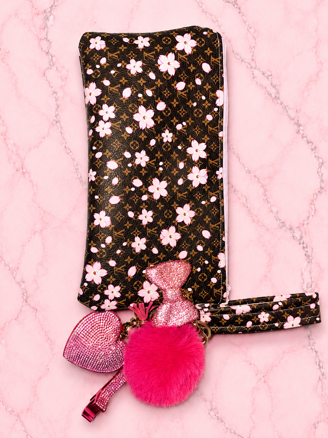 Pink flower cherry blossom set