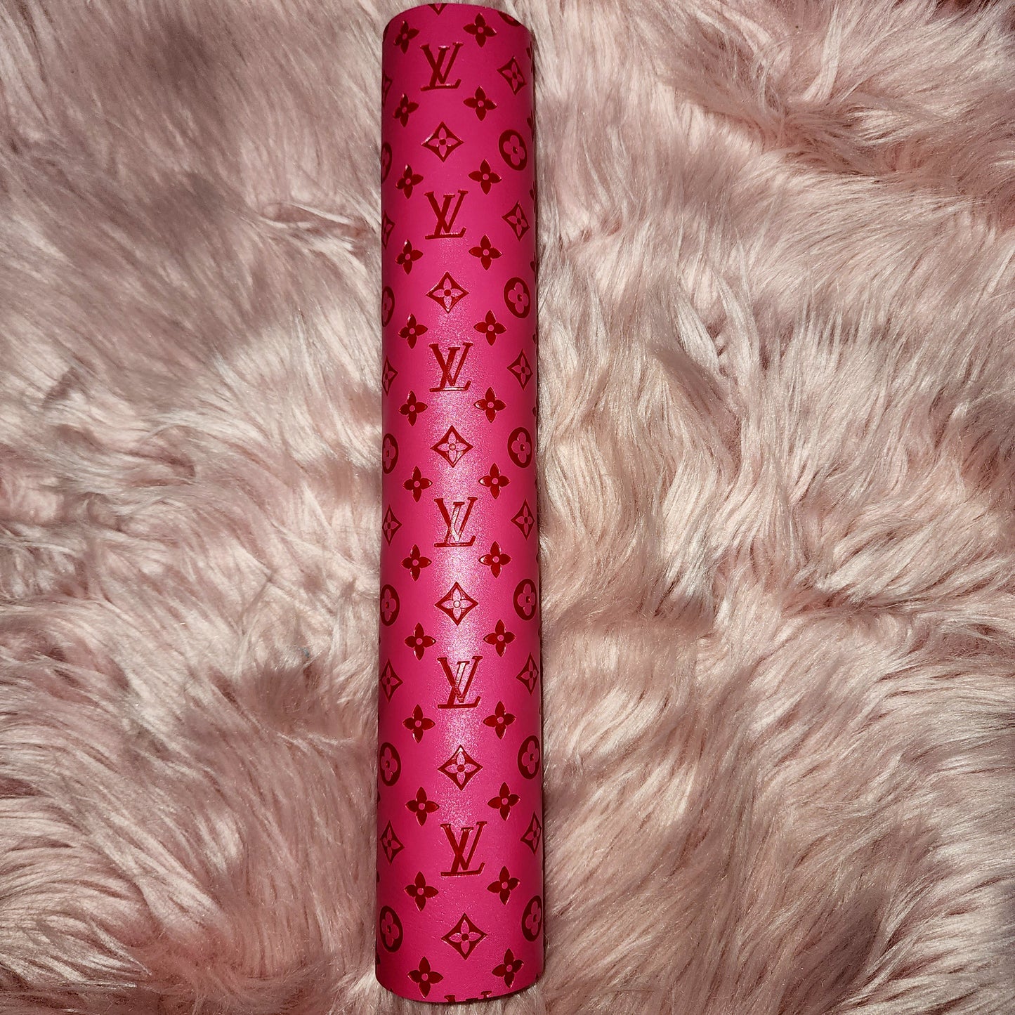 Hot pink coarse embossed lv