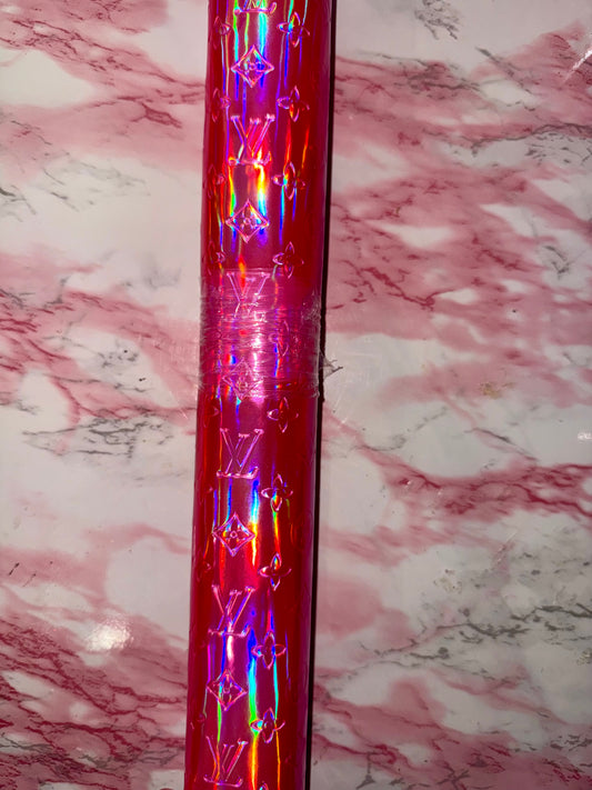 Hot pink foil high shine embossed