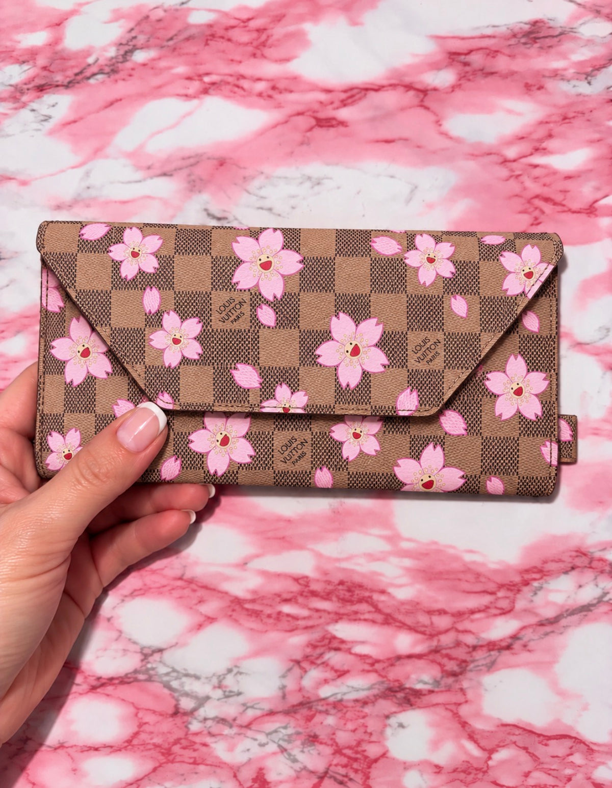 Trifold matching keychain with wallet