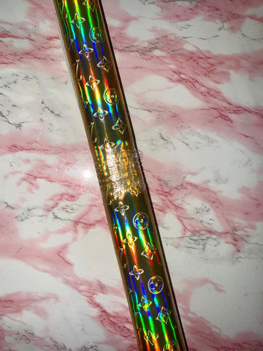 Gold iridescent foil
